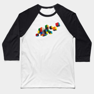 Rubik's cube Abstract art Baseball T-Shirt